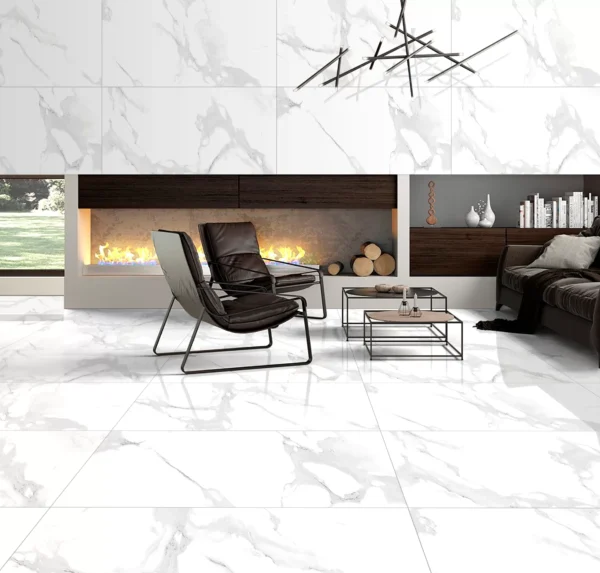 White satvario tiles